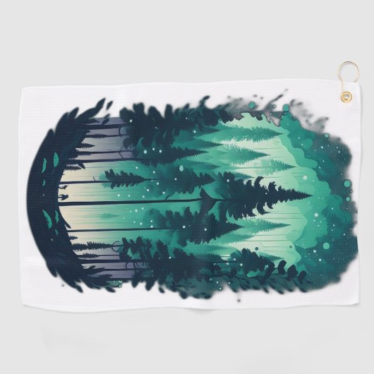 Pine Forest Landscape Golfhanddoek (Horizontaal)