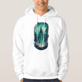 Pine Forest Landscape Hoodie met capuchon