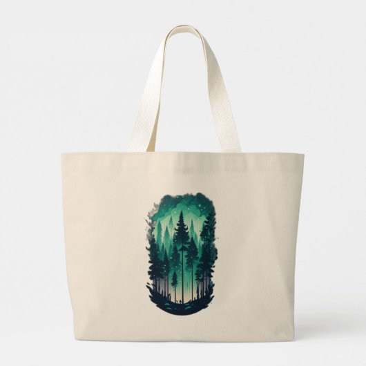 Pine Forest Landscape Jumbo Tas (Achterkant)