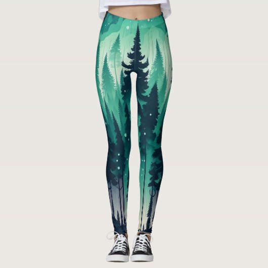Pine Forest Landscape Leggings (Voorkant)