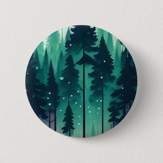 Pine Forest Landscape Ronde Button 5,7 Cm (Voorkant)
