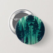 Pine Forest Landscape Ronde Button 5,7 Cm (Voorkant /achterkant)