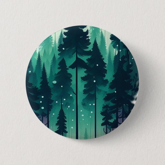Pine Forest Landscape Ronde Button 5,7 Cm (Voorkant)