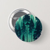 Pine Forest Landscape Ronde Button 5,7 Cm (Voorkant /achterkant)