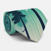 Pine Forest Landscape Stropdas (Opgerold)