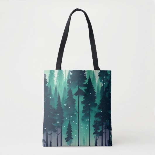 Pine Forest Landscape Tote Bag (Voorkant)