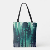 Pine Forest Landscape Tote Bag (Achterkant)