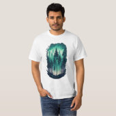 Pine Forest Landscape Value T-shirt (Voorkant volledig)
