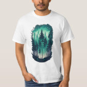 Pine Forest Landscape Value T-shirt (Voorkant)