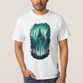 Pine Forest Landscape Value T-shirt