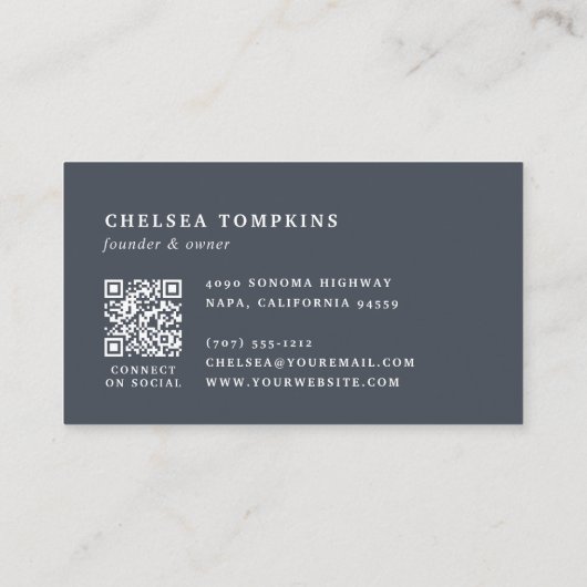 Pine Forest Logo QR-code Visitekaartje (Achterkant)