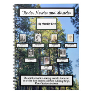Pine Forest Miracles Quote Family Tree Notitieboek