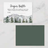 Pine Forest Mountains Luier Raffle Informatiekaartje (Voorkant / Achterkant)
