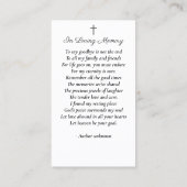 Pine Forest Natuur Begrafenis Gebed Kaart Visitekaartje (Achterkant)