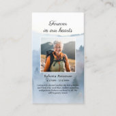 Pine Forest Natuur Begrafenis Gebed Kaart Visitekaartje (Voorkant)