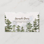 Pine Forest Natuur Waterverf Visitekaartje (Voorkant)