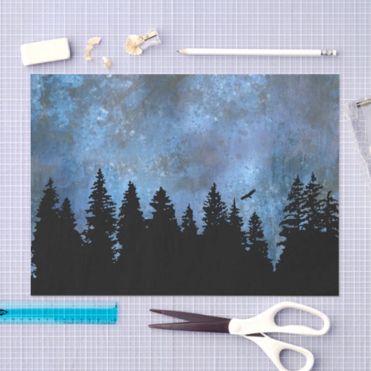 Pine Forest Night Tissuepapier (Craft)