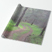 Pine Forest Road Cadeaupapier (Uitgerold)