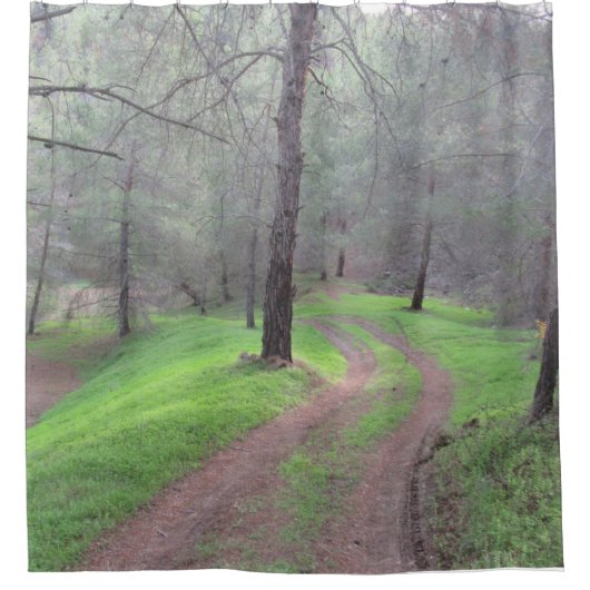 Pine Forest Road Douchegordijn (Voorkant)