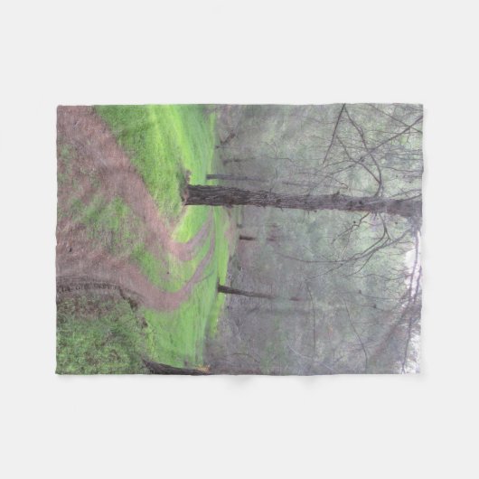 Pine Forest Road Fleece Deken (Voorkant (Horizontaal))