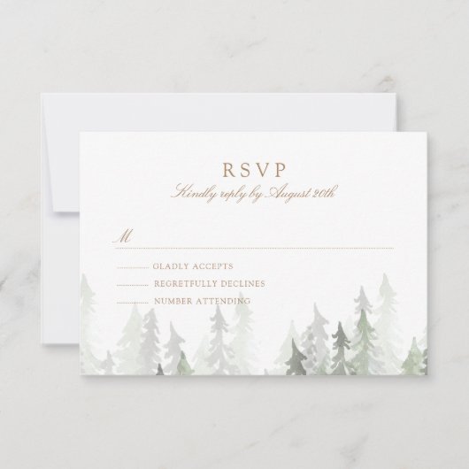 Pine Forest RSVP Kaartje (Voorkant)