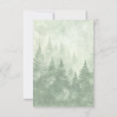 Pine Forest Rustieke Minimalistische Country Weddi Bedankkaart (Achterkant)