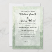 Pine Forest Rustieke Minimalistische Country Weddi Kaart (Voorkant)