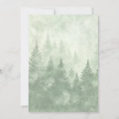 Pine Forest Rustieke Minimalistische Country Weddi Kaart (Achterkant)