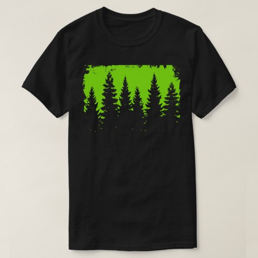 Pine Forest Silhouet Streetwear T-shirt (Design voorkant)