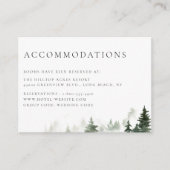 Pine Forest Trees Trouwaccommodaties Informatiekaartje (Voorkant)