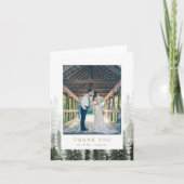 Pine Forest Wedding Bedankt (Voorkant)
