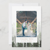 Pine Forest Wedding Bedankt (Voorkant)