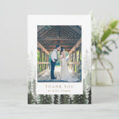Pine Forest Wedding Bedankt (Staand voorkant)