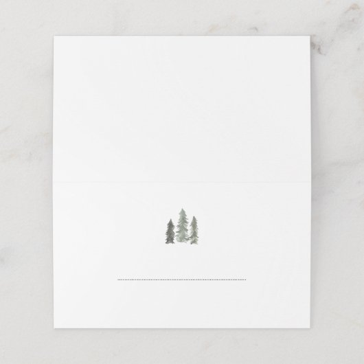 Pine Forest Wedding Plaatskaartje (Buitenkant ongevouwen)