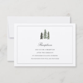 Pine Forest Wedding Reception Kaart
