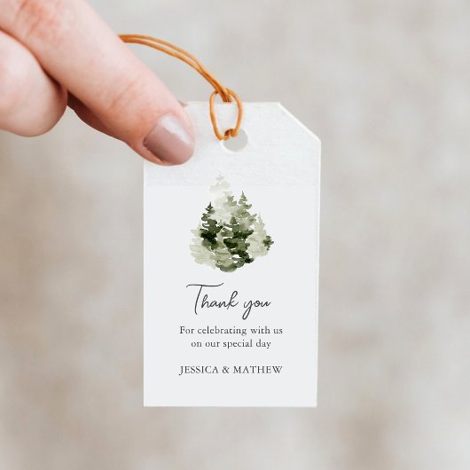 Pine Forest Wedding Thank You Cadeaulabel