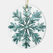 Pine Frost Sneeuwvlok Ornament | Groen Winter Kers (Links)