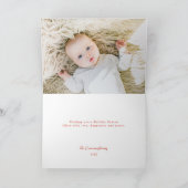 Pine Garland krans met boog vreugde Kerstmis Foto Feestdagen Kaart (Binnen)