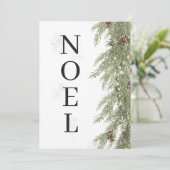 Pine Garland Noel Zakelijke Kerstvakantie Kaart (Staand voorkant)