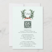 Pine Garland Wedding All in One Mint Green Kaart (Achterkant)