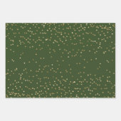 Pine Gold kerstboomstripes Inpakpapier Vel (Voorkant 3)