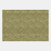 Pine Gold kerstboomstripes Inpakpapier Vel (Voorkant 2)