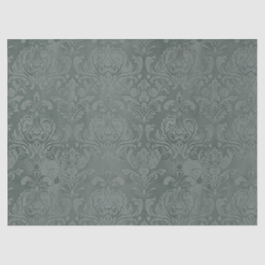  Pine Green Antiek Damask Decoupage Tissuepapier (Voorkant)