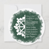 Pine Green, Burgundy Business Holiday Kaart (Voorkant)