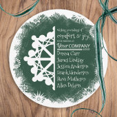 Pine Green, Burgundy Business Holiday Kaart