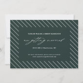 Pine Green Calligrafie Script Foto Opslaan van de  Save The Date (Achterkant)