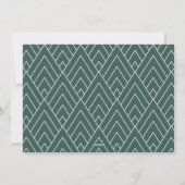 Pine Green Christmas Classy Monogram Fotocollage Feestdagenkaart (Achterkant)