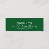 Pine green collegiate afstuderen insert name card contactkaartje (Achterkant)