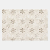 Pine Green Cream Christmas Trees Bells Snowflakes Inpakpapier Vel (Voorkant 2)