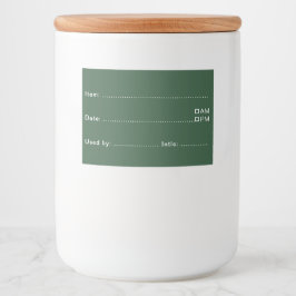 Pine Green Custom Food Labels voor Huis en Keuken Voedselcontainer Etiket